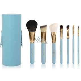 Be Chic! Blue Perfect set of 7 cosmetic brushes with synthetic, goat and pony bristles, cosmetic set