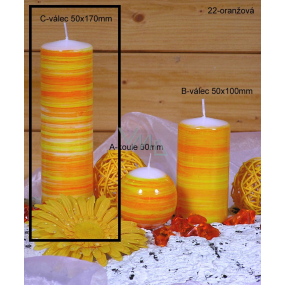Lima Twist candle orange cylinder 50 x 170 mm 1 piece
