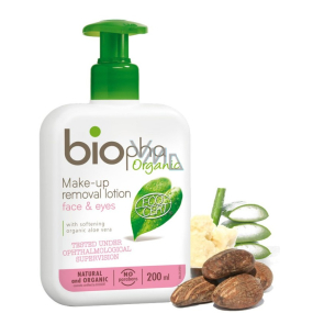 BioPha Aloe Vera make-up remover lotion in bioquality dispenser 200 ml