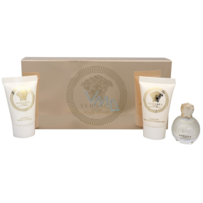 Versace Eros pour Femme perfumed water for women 5 ml + shower gel 25 ml + body lotion 25 ml, gift set