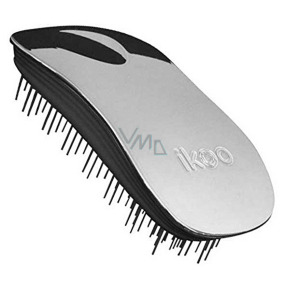 Ikoo Home Metallic Hair brush according to Chinese medicine metallic silver-black