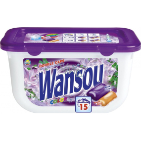 Wansou Double Caps Color universal two-chamber gel washing capsules 15 pieces x 25 g