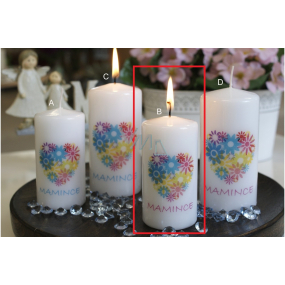 Lima S Dedication To Mom candle with red imprint cylinder 50 x 100 mm 1 piece