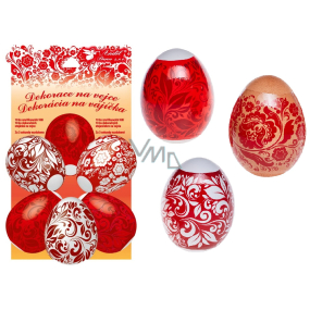 Shrink decoration for red eggs 10 pieces + 10 stands