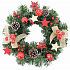Christmas wreath with natural jute ribbon 30 cm