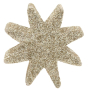 Advent calendar wooden white with gold star 78 x 395 mm