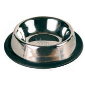 Trixie Stainless steel bowl with rubber 1.50 l diameter 30 cm