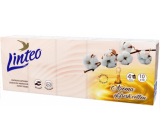 Linteo Premium hygienic handkerchiefs with the scent of cotton 4 layers 10 x 10 pieces