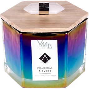 DW Home Charcoal & Smoke - Charcoal and smoke scented candle in glass with two wicks and lid medium 258.55 g