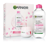 Garnier Skin Naturals micellar water for sensitive skin 400 ml + Botanical Cream with rose water face cream for dry and sensitive skin 50 ml, cosmetic set