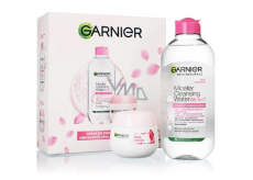 Garnier Skin Naturals micellar water for sensitive skin 400 ml + Botanical Cream with rose water face cream for dry and sensitive skin 50 ml, cosmetic set