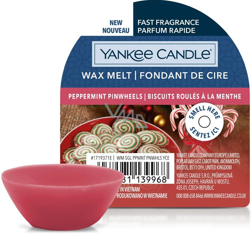 Yankee Candle Peppermint Pinwheels Peppermint biscuits scented wax