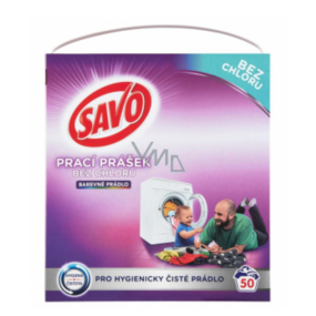 Savo Color chlorine-free washing powder for coloured clothes 50 doses 3,5 kg