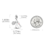 Sterling silver 925 I love my dog, 3in1 pet bracelet pendant