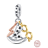 Charm Sterling silver 925 Harry Potter hat, glasses, scar, 3in1 bracelet pendant