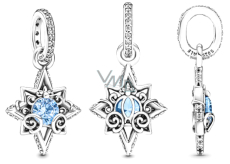 Charm Sterling silver 925 Disney Cinderella, blue star, bracelet pendant