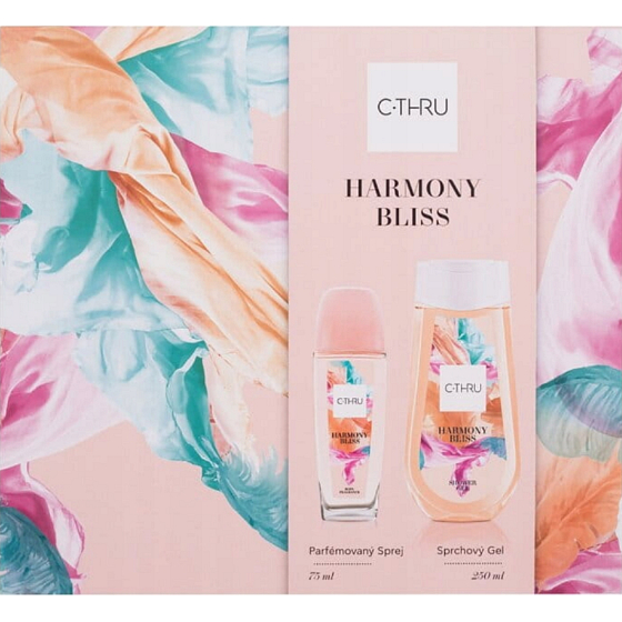C-Thru Harmony Bliss perfumed deodorant glass 75 ml + shower gel 250 ml, cosmetic set for women
