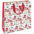 Nekupto Gift paper bag luxury 33 x 33 cm Christmas houses