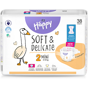 Bella Happy Mimi 2 Disposable Baby Diapers 3-6 kg 38 pcs