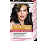 Loreal Paris Excellence Creme hair color 1.01 Dark rich black