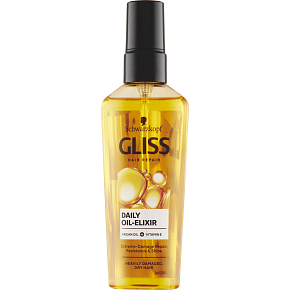 Gliss Daily Oil Elixir for Damaged and Dry Hair, 75 ml