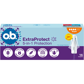 o.b. ExtraProtect super tampons, 16 pcs