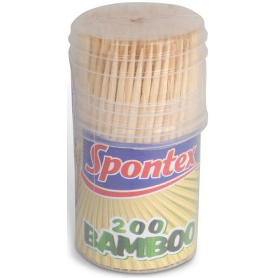 Spontex Bamboo Toothpicks 200 pieces jar