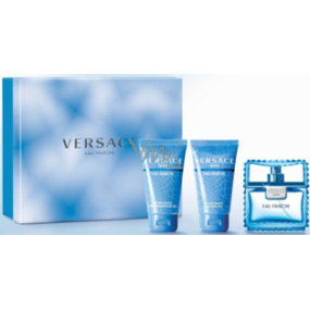 Versace Eau Fraiche Man EdT 50 ml Eau de Toilette + Shower Gel 50 ml + Shampoo 50 ml Gift Set