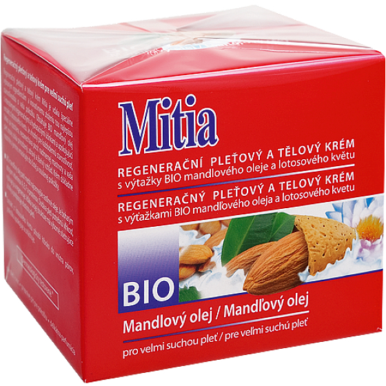 Mitia Bio Almond oil regenerating skin cream for very dry skin 250 ml