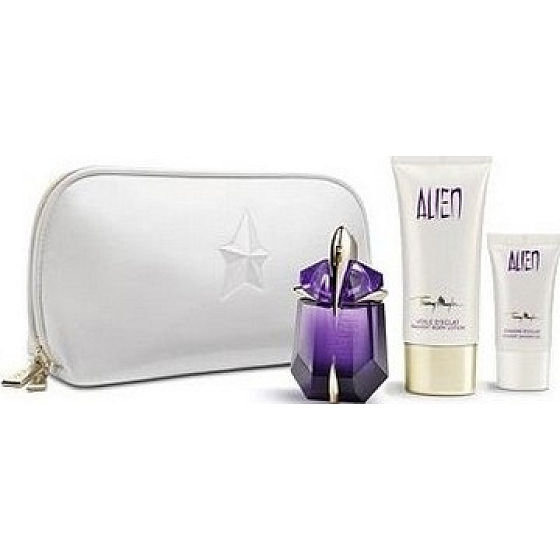 Thierry Mugler Alien perfumed water refillable bottle for women 30 ml + shower gel 30 ml + body cream 15 ml, gift set
