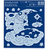 Window foil without glue white moon 23 x 20 cm