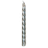 Lima Candle smooth metal silver cone twisted 22 x 250 mm 1 piece