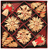 Straw ornaments in a box, 28 pieces