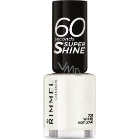 Rimmel London 60 Seconds Super Shine Nail Polish nail polish 703 White Hot Love 8 ml