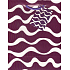 Nekupto Gift paper bag 23 x 18 x 10 cm Purple white ripples 1 piece 827 40 BM