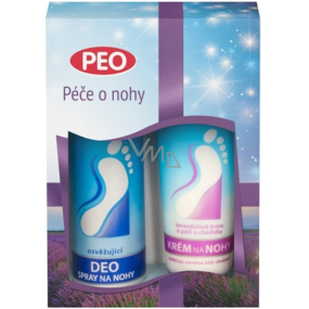 Astrid Peo Refreshing deodorant foot spray with antibacterial ingredient 150 ml + Peo lavender foot care cream 100 ml, cosmetic set