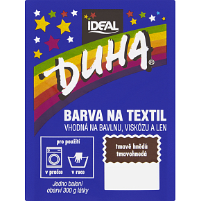 Ideal Duha dark brown, fabric dye for cotton, viscose and linen, for 300 g of fabric, 15 g