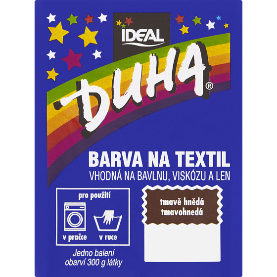 Ideal Duha dark brown, fabric dye for cotton, viscose and linen, for 300 g of fabric, 15 g