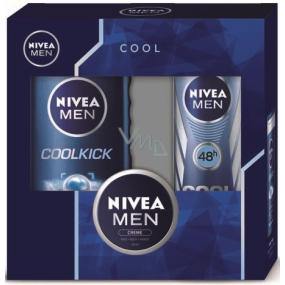Nivea Men Cool Kick antiperspirant spray 150 ml + shower gel 250 ml + Men cream 30 ml, cosmetic set