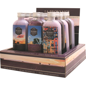 Bohemia Gifts Lavender La Provence display shower gels mix 15 x 100 ml