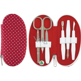 Dup Manicure Zora 6 pieces Red nylon with dots pattern 230404-010