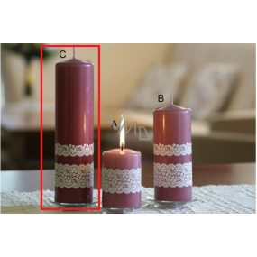 Lima Lace candle old pink cylinder 60 x 220 mm 1 piece