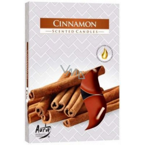 Bispol Aura Cinnamon - Cinnamon scented tealights 6 pieces