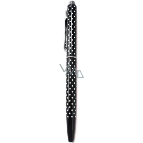 Albi Small ballpoint pen Black with polka dots 10 cm