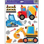 Excavator wall stickers machine 33 x 29 cm