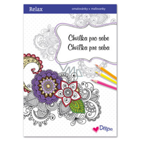 Ditipo Relax A moment for yourself relaxing coloring book with quotes 16 pages