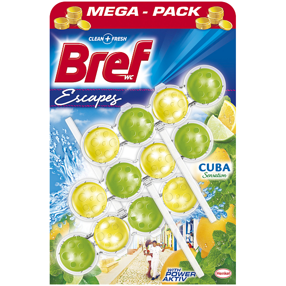 Bref Escapes Power Active Cuba Sensation WC block 3 x 50 g