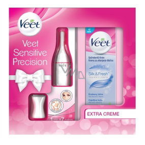 Veet Sensitive Precision electric trimmer + Silk & Fresh depilatory cream for sensitive skin 100 ml, cosmetic cartridge