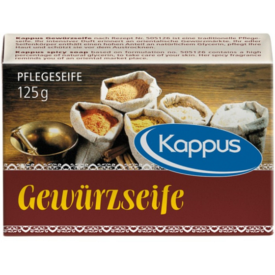 Kappus Spicy - Spices toilet soap with a high proportion of pure vegetable oils 125 g