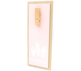 Nekupto Home Decor Wooden Board with Clip Lilac 30 x 12 cm